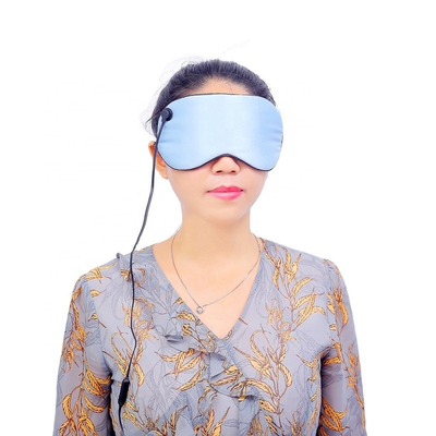 Fashion USB Sutra Dipanaskan Mata Tidur Masker Untuk Mata Kering Panas Compress Travel