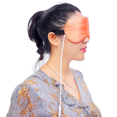 Fashion USB Sutra Dipanaskan Mata Tidur Masker Untuk Mata Kering Panas Compress Travel