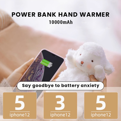 Tetap nyaman dan terhubung dengan kami domba kecil Plushie Hand Panas Power Bank di mana saja