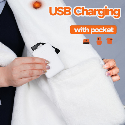 Graphene Far Infrared Heating Shawl selimut listrik untuk presisi 45-65C pengaturan suhu