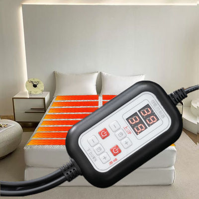 Disesuaikan Fitted Sheet Electric Heating Mattress Cover Dual Zone Control Teknologi Graphene Dan Kain Antibakteri