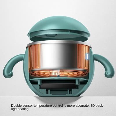 Mangkuk Penghangat Makanan Bayi 300ml HW01 Portabel Elektrik Besar Stainless Steel Wadah Makanan Bayi Penghangat Untuk Perjalanan