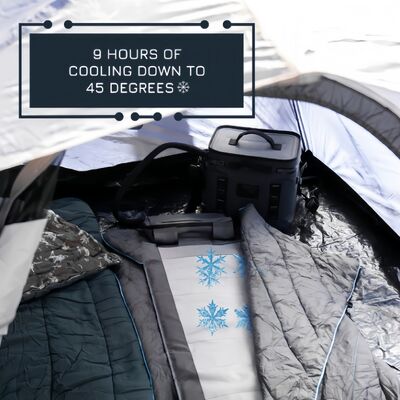 Portable Cooling Camping Chair Dengan Desain Ergonomis Dan Cooling Pad Yang Bisa Di lepaskan Untuk Aktivitas Dan Acara Luar Ruangan Yang Nyaman