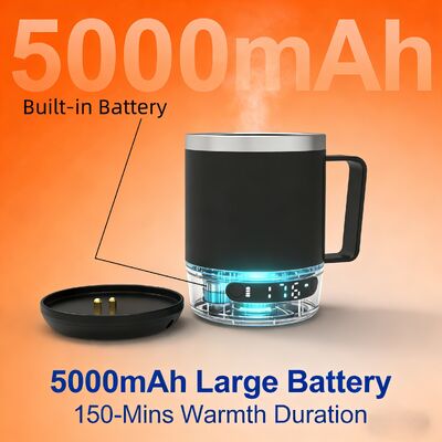 Portable Stainless Steel Led Digital Temperature-Controlled Self-Heating Coffee Mug Factory Didesain Smart Coffee Mug
