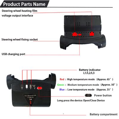 Grosir Graphene Pemanas Tutup Kemudi Kulit Pemanas Cepat Dengan Perlindungan Overheat, Non-Slip Grip Set