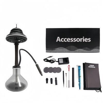 Custom Portable cordless shisha hookah dengan baterai tahan lama dan efek pencahayaan rgb yang dinamis ideal untuk bepergian dan di luar ruangan