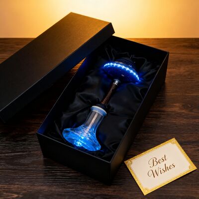 Custom Portable cordless shisha hookah dengan baterai tahan lama dan efek pencahayaan rgb yang dinamis ideal untuk bepergian dan di luar ruangan