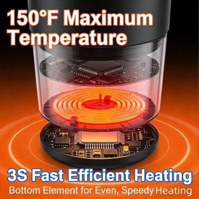 Grosir Portable Self Heating Mug 5000 MAh Baterai 18oz Coffee Warmer Rechargeable Self Heating Travel Mug untuk Kantor