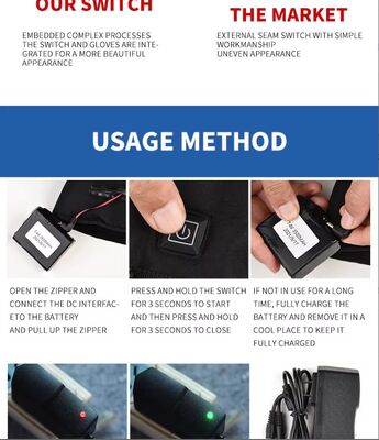 Sertifikat CE USB layar sentuh Sarung Tangan Pemanas Murah Pemanas Listrik Gendang Kulit Waterproof Gendang Panas Untuk Ski