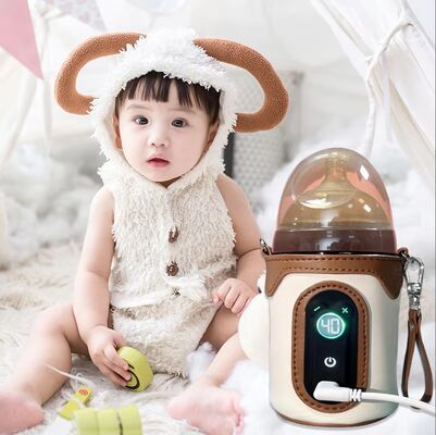 Sheerfond USB Penghangat Susu Portabel 5V2A Penghangat Botol Bayi Aman Tekanan Rendah dengan Bahan Poli/Katun/EVA untuk Bayi