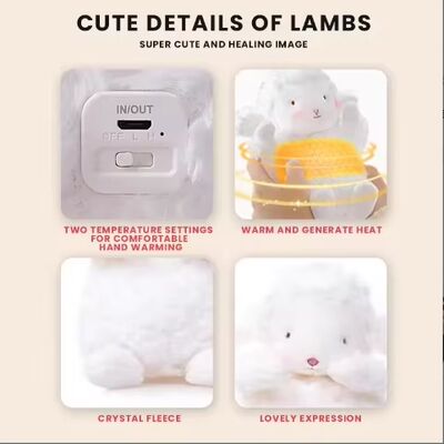 Portable Plush Cute Electric Hand Warmer dengan Adjustable Thermostat Rechargeable USB Power Bank untuk penggunaan outdoor & RV