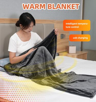 Selimut listrik portabel yang bisa dipakai tiga kecepatan kontrol suhu Graphene Infrared Heat Blanket dengan tampilan digital