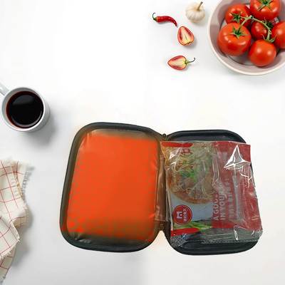 Tas pemanas makanan bertenaga USB dengan kain oxford dan lapisan insulasi food grade yang memberikan pemanasan ringan yang stabil untuk berbagai wadah makanan