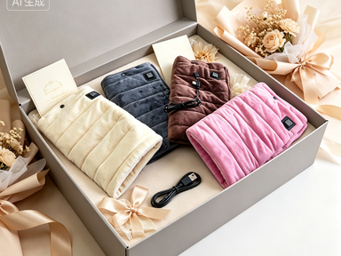 USB rechargeable Hand Warmer with soft crystal fabric compact portable design ideal for office outdoor and travel providing steady gentle warmth