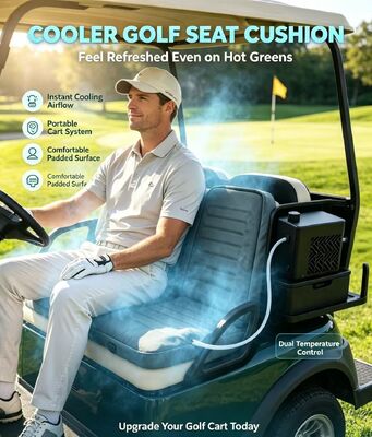 Bantalan pemanas golf yang lembut dan tahan lama untuk jok kereta golf yang menawarkan fungsi pemanasan dan pendinginan dengan perlindungan panas berlebih untuk penggunaan luar ruangan yang diperpanjang