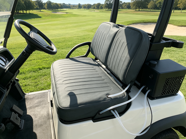 Bantalan pemanas golf yang lembut dan tahan lama untuk jok kereta golf yang menawarkan fungsi pemanasan dan pendinginan dengan perlindungan panas berlebih untuk penggunaan luar ruangan yang diperpanjang