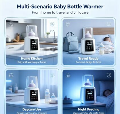 Pemanas Botol Bayi Elektrik 200W Kontrol Suhu 30-65℃ Perlindungan Bakar Kering Mati Otomatis Pemanas Susu untuk Kantong Penyimpanan ASI Botol Bayi Kaca PP Silikon