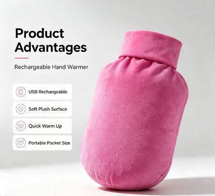Rechargeable Bucket Shape Electric Hand Warmer, Crystal Ultra Soft Skin Friendly Cover, Pemanasan Cepat Kantong Pemanasan Portable untuk Cuaca Dingin