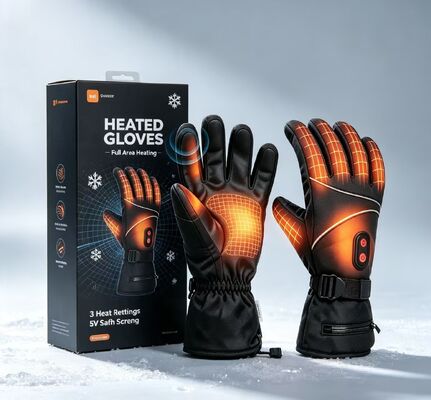 Sarung Tangan Pemanas Listrik Graphene 5V Bertenaga Baterai, Sarung Tangan Pemanas Termal, Pemanas Tangan Tahan Angin Tahan Air dengan Suhu yang Dapat Disesuaikan untuk Olahraga Luar Ruangan Ski Bersepeda