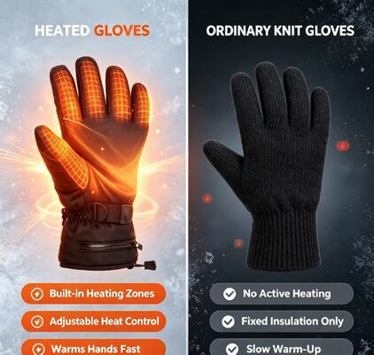 Sarung Tangan Pemanas Listrik Pemanasan Cepat Graphene, Penghangat Tangan Termal Tahan Air Suhu yang Dapat Disesuaikan, Logo & Kemasan Kustom Tersedia