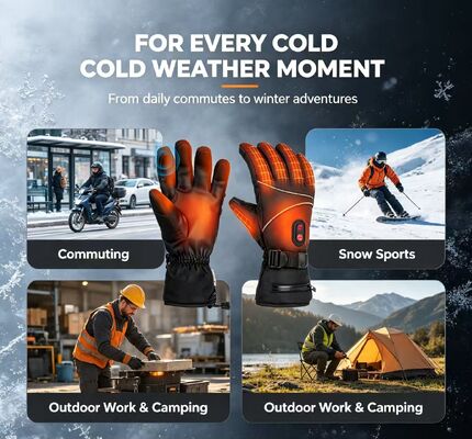 Sarung Tangan Pemanas Listrik Bertenaga Baterai Sarung Tangan Pemanas Termal Grafena 40-65℃ Sarung Tangan Pemanas Tahan Angin Tahan Air yang Dapat Disesuaikan Sarung Tangan Musim Dingin Unisex untuk Ski Bersepeda Sepeda Motor Olahraga Luar Ruangan