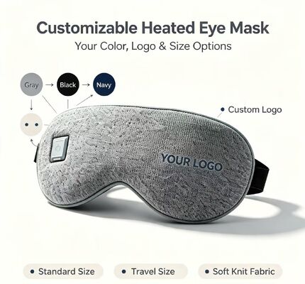 Topeng mata yang dipanaskan, Super Soft PU Electric Warm Eye Mask 35-55°C Suhu yang dapat disesuaikan, 1000mAh Rechargeable Portable Heating Eye Mask untuk meringankan kelelahan mata, Travel Office Home School Use