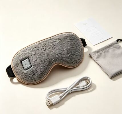 Masker Mata Pemanas Unisex, Masker Mata Termal Kain Rajut Lembut Isi Ulang USB, Masker Mata Kompres Hangat Suhu yang Dapat Disesuaikan untuk Meredakan Kelelahan Mata untuk Pria Wanita Rumah Kantor Perjalanan