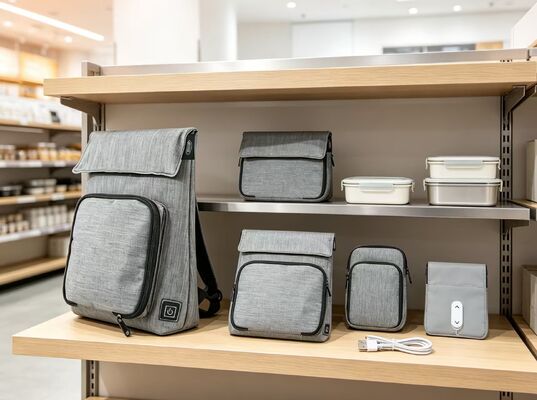 Tas Makan Siang Pemanas USB Serat Poliester, Penghangat Makanan Anti Bocor Tahan Air, Unit Pemanas Dapat Dilepas dan Dapat Dicuci, 50 ‑ 59 ℃, Penyesuaian Suhu 3 Tingkat untuk Pemanasan Makanan Saat Dalam Perjalanan
