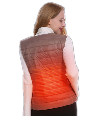 Pemanasan Elctric Heated Down Vest Usb Pengisian Inframerah Jauh Unisex