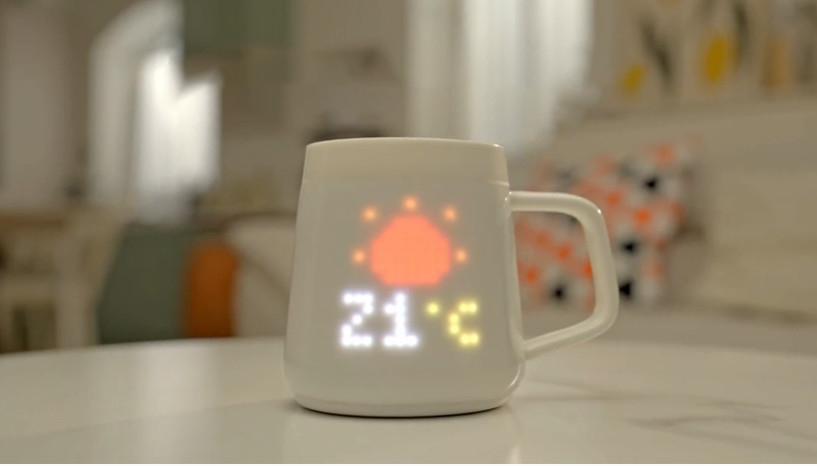 Hadiah Custom Set Untuk Hari Ibu Ai-Enhanced Keramik Mug Dengan Pixel Display Modern Design Hadiah