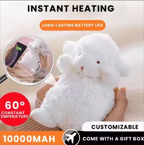 Portable Plush Cute Electric Hand Warmer dengan Adjustable Thermostat Rechargeable USB Power Bank untuk penggunaan outdoor & RV