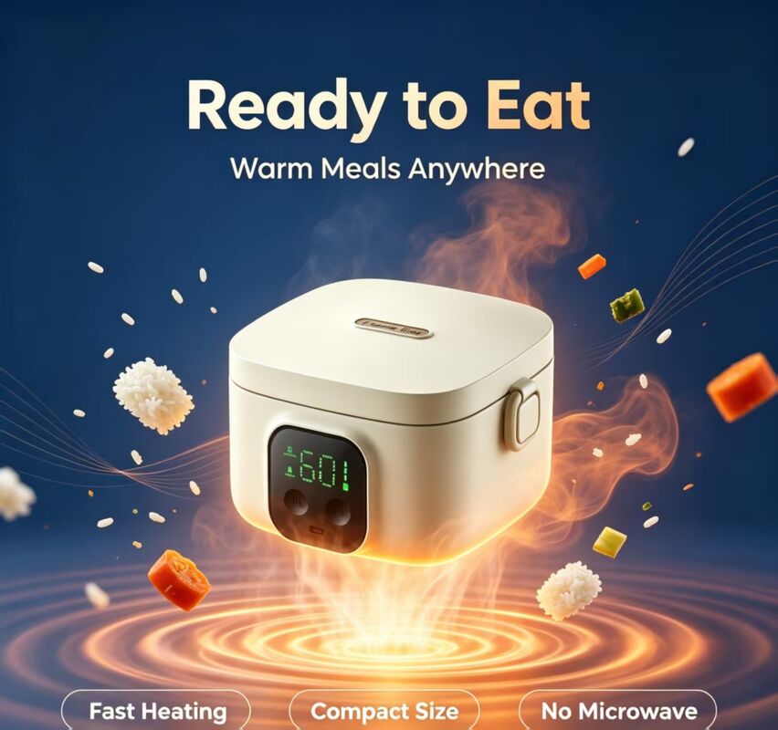 Kotak Makan Siang Elektrik USB Multi-Suhu, Kotak Pemanas Makanan Portabel Stainless Steel 304, 3-4 Jam Pengawetan Panas, Pemanas Makanan Luar Ruangan Kapasitas 500ml untuk Perjalanan Berkemah