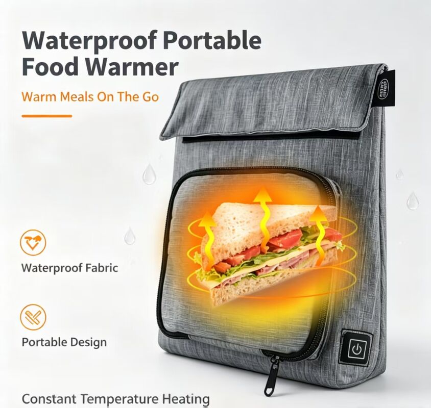 Tas Penghangat Makanan Tahan Air USB, Tas Pemanas Makanan Portabel 3 Tingkat 50-59℃ Suhu yang Dapat Disesuaikan, Kantong Penghangat Makanan Anti Bocor yang Dapat Dilepas dan Dicuci untuk Perjalanan, Sekolah, Piknik di Luar Ruangan
