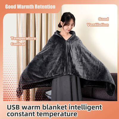 Selimut listrik portabel yang bisa dipakai tiga kecepatan kontrol suhu Graphene Infrared Heat Blanket dengan tampilan digital