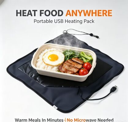 Tas pemanas makanan bertenaga USB dengan permukaan aman food grade mudah dibersihkan dan ideal untuk menjaga kehangatan makanan yang konsisten saat bepergian