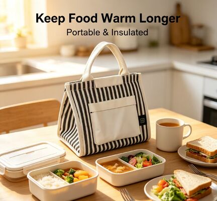 Tas Makan Siang Pemanas Portabel Grosir OEM/ODM — Pemanas Makanan Elektrik USB 5V, Bersertifikat CE FCC ROHS, Logo & Kemasan Kustom Tersedia